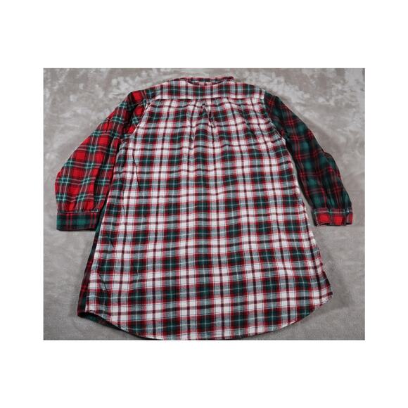 Lauren Ralph Lauren Shirt Womens XL Red Green Plaid Flannel Button Down Crest - Picture 2 of 7